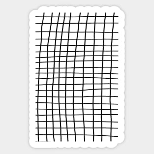 Hand Drawn Grid White Sticker